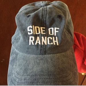 Side of ranch ball cap